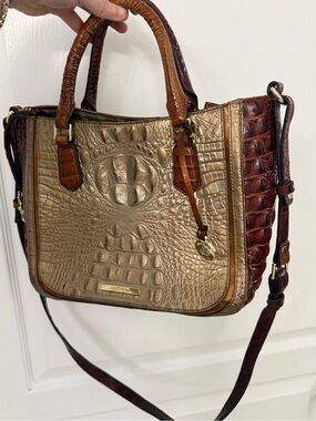 BRAHMIN Medium Lena Rose Gold Provence Handbag